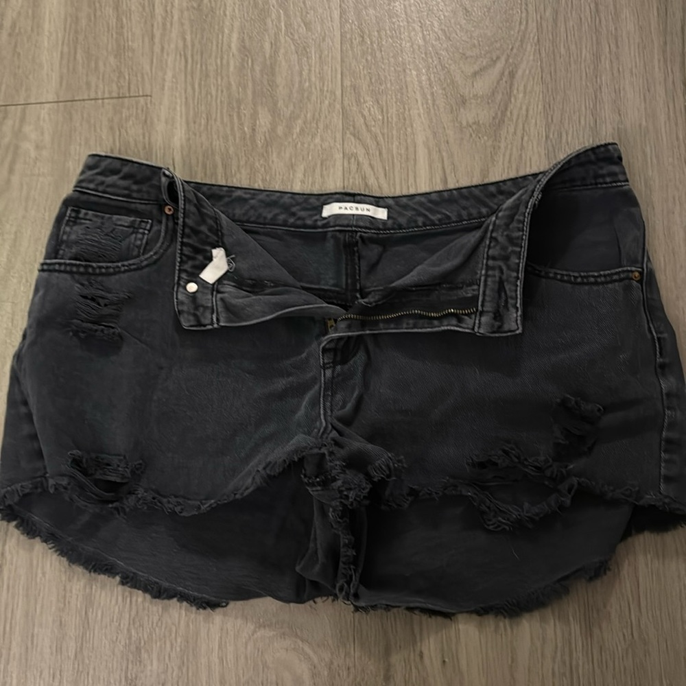 PacSun High-Rise Black Jean Shorts